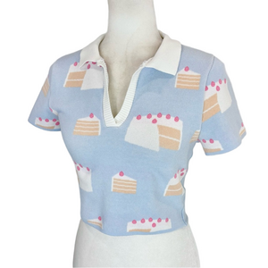 Debut cropped cake sweater